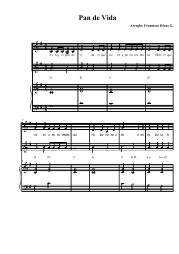 Pan de Vida PARTITURA