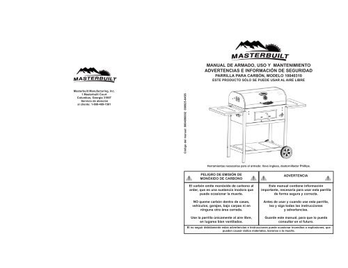 10040310 Manual SPN.qxd - Masterbuilt Outdoor Products