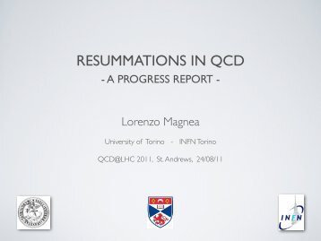 RESUMMATIONS IN QCD - INFN - Torino Personal pages