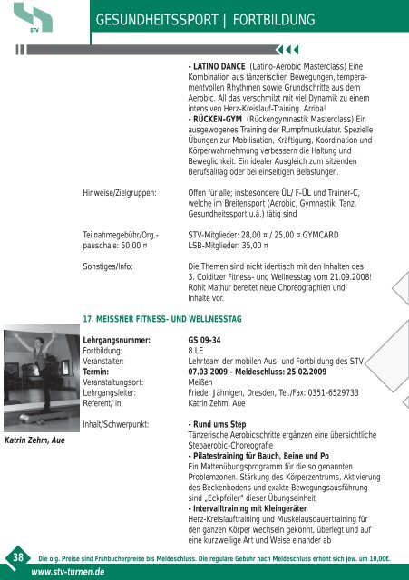 Convention Tour Pilates 2009 - SAECHSISCHE-TURNZEITUNG.DE