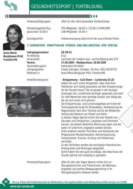 Convention Tour Pilates 2009 - SAECHSISCHE-TURNZEITUNG.DE