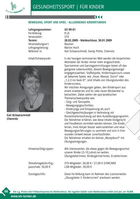 Convention Tour Pilates 2009 - SAECHSISCHE-TURNZEITUNG.DE