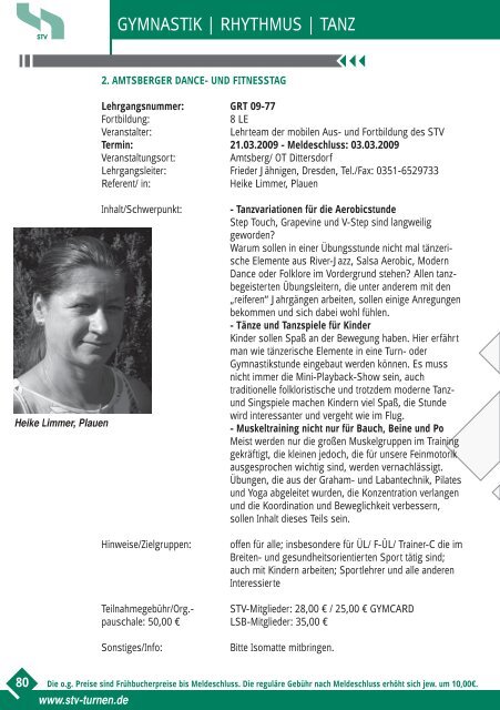 Convention Tour Pilates 2009 - SAECHSISCHE-TURNZEITUNG.DE