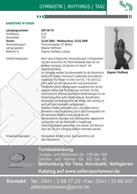 Convention Tour Pilates 2009 - SAECHSISCHE-TURNZEITUNG.DE