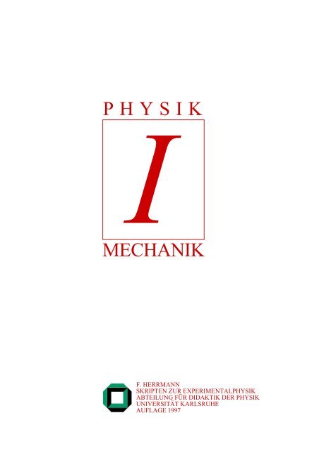 PHYSIK MECHANIK - Abteilung für Didaktik der Physik