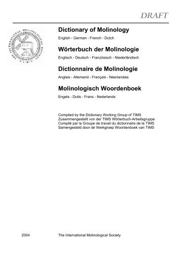 Dictionary of Molinology Wörterbuch der Molinologie ... - Lexicool