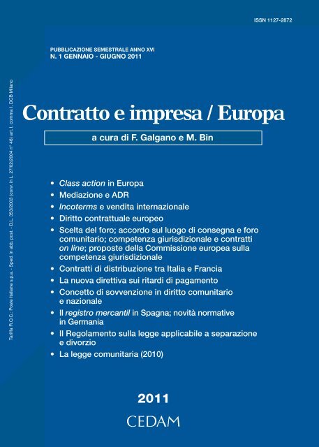 Contratto e impresa / Europa - Shop WKI - Wolters Kluwer Italia