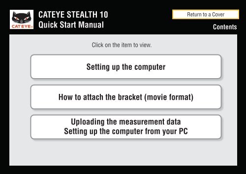 Installing CATEYE Sync