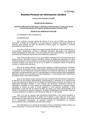 Sistema Peruano de InformaciÃ³n JurÃ­dica - SPIJ - Ministerio de Justicia