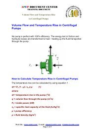 Volume Flow and Temperature Rise in Centrifugal Pumps