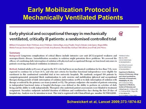 Liberation from Mechanical Ventilation E. Wesley Ely, MD, MPH