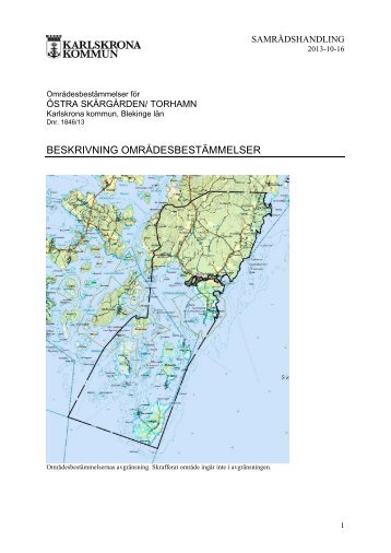 Planprogram fÃ¶r del av Senoren 9:11, Karlskrona kommun, Blekinge ...