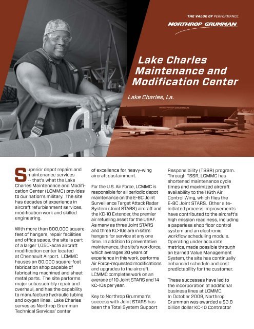 Lake Charles Maintenance and Modification Center - Northrop ...