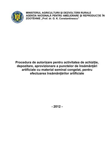 Procedura de autorizare pentru activitatea de achiziÅ£ie ... - anarz