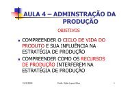 AULA4- Ciclo de vida do Produto e Perspectiva dos Recursos de ...