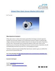 JSB Market Research: Global Fiber Optic Sensor Market 2015-2019