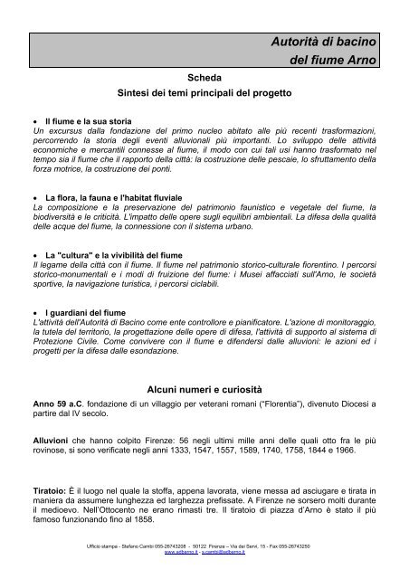 La flora, la fauna e l'habitat fluviale - AutoritÃ  di Bacino del Fiume Arno