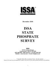 ISSA STATE PHOSPHATE SURVEY - ISSA.com