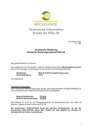 Technische Information Ersatz für PGC-25 - MECAFRANCE