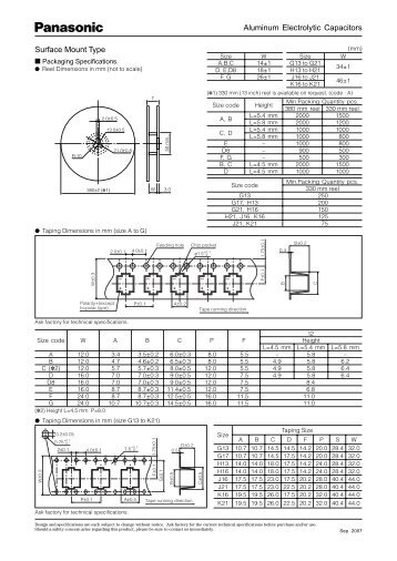 Aluminum Electrolytic Capacitors Surface Mount Type - Panasonic