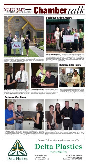 Chambertalk - Stuttgart Arkansas Chamber of Commerce