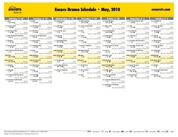 Encore Drama Schedule - May, 2010 - Starz