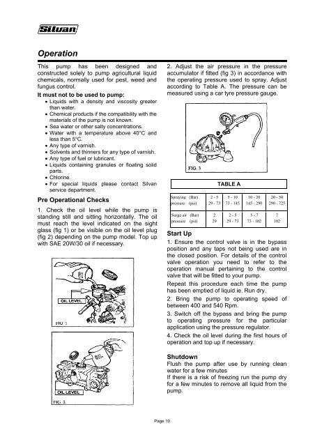 Operator's Manual - Silvan Australia