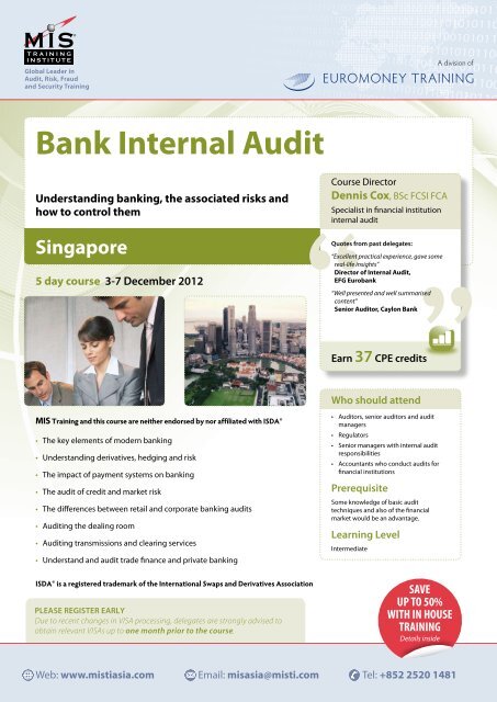 Bank Internal Audit - MIS Training - Asia