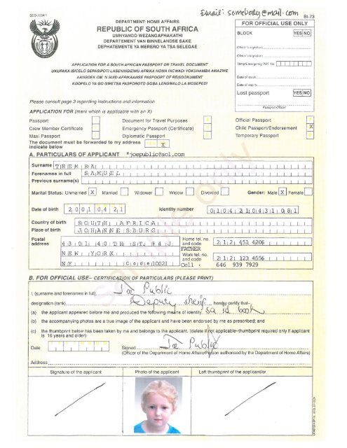 Sample Application Form For Passport The Document Template sample-application-form-for-passport-the-document-template