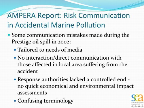 Oil Spill Risk Communications