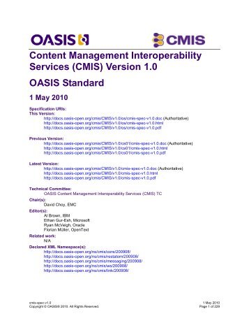 CMIS - OASIS Open Library