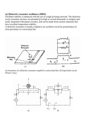 (a) Dielectric resonator oscillators (DRO) - ATVA