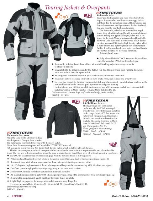 Touring Jackets & Overpants - Whitehorse Gear