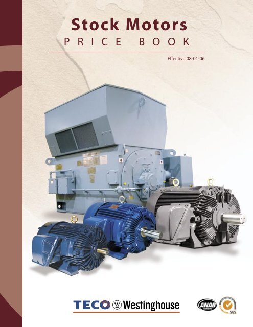 06 Price Book - TECO-Westinghouse Motor Company