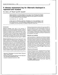 A disease assessment key for Alternaria blackspot in rapeseed and ...