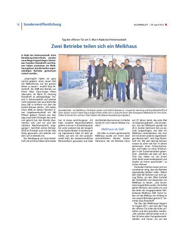 Bericht im Bauernblatt vom 28.April 2012 - DeLaval