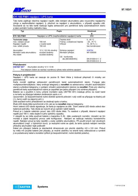 SAUTER katalog - ÅÃ­dÃ­cÃ­ technika /cz - Marcomplet