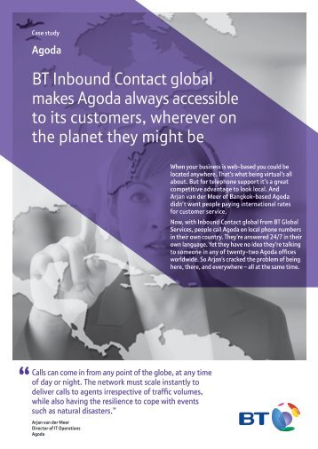 BT Inbound Contact global makes Agoda always accessible to its ...