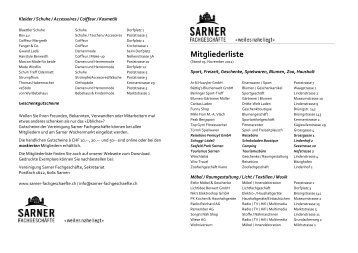 Mitgliederliste - Sarner Fachgeschäfte