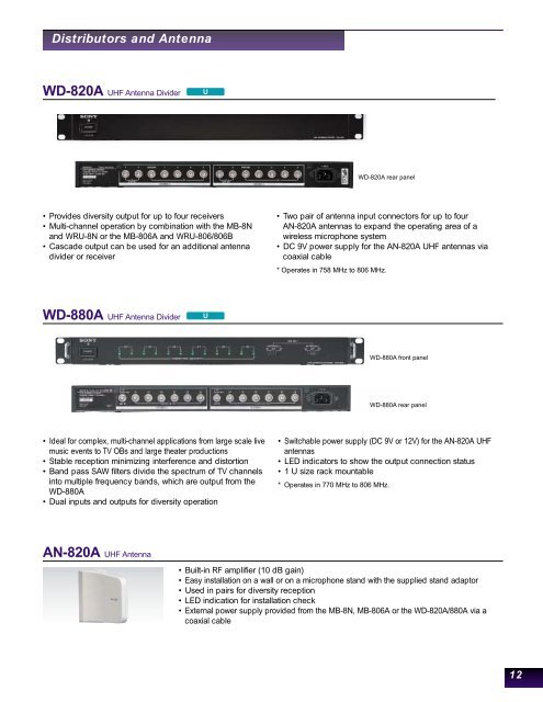 UHF Synthesized Wireless Microphone System