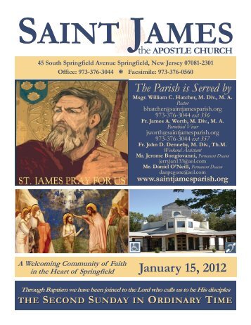 Bulletin 638 Saint James The Apostle Church Springfield NJ ...