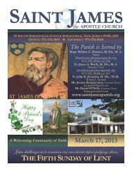 Bulletin 638 Saint James The Apostle Church Springfield NJ March ...