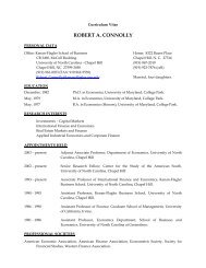 Curriculum Vitae - University of North Carolina at Chapel Hill