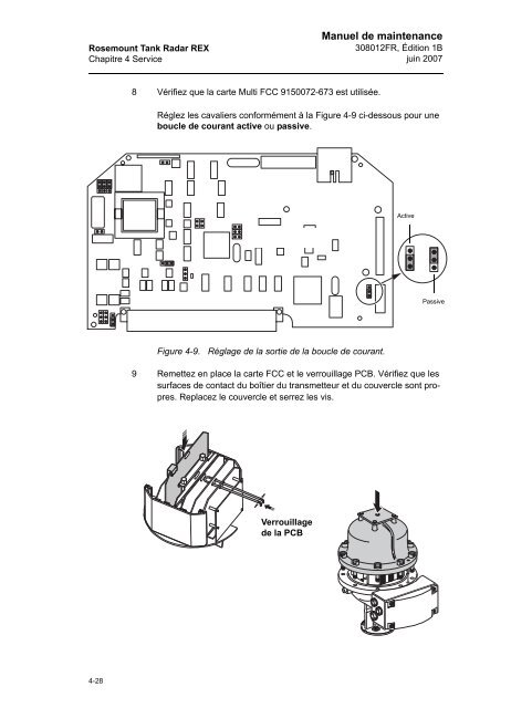 Manuel de maintenance - Rosemount Tank Radar