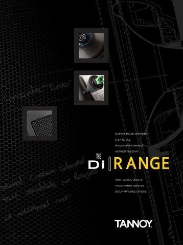 Tannoy Di-Series Loudspeakers brochure - Canford Audio