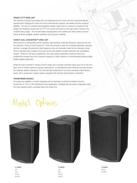 Tannoy Di-Series Loudspeakers brochure - Canford Audio