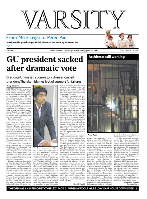 GU president sacked after dramatic vote - Varsity