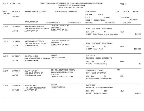 REPORT NO - Forsyth County Government