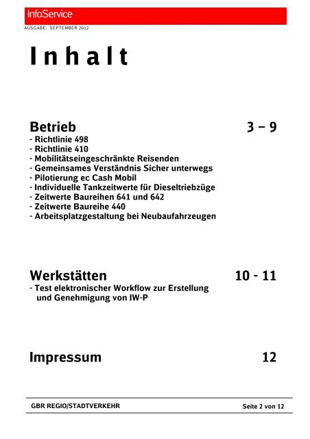 DB Info Serviceheft 05/12 - EVG OV Kempten