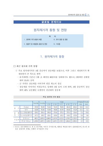 ììì¬ê°ê²© ëí¥ ë° ì ë§1) - ì°ìê²½ì ì°êµ¬ì